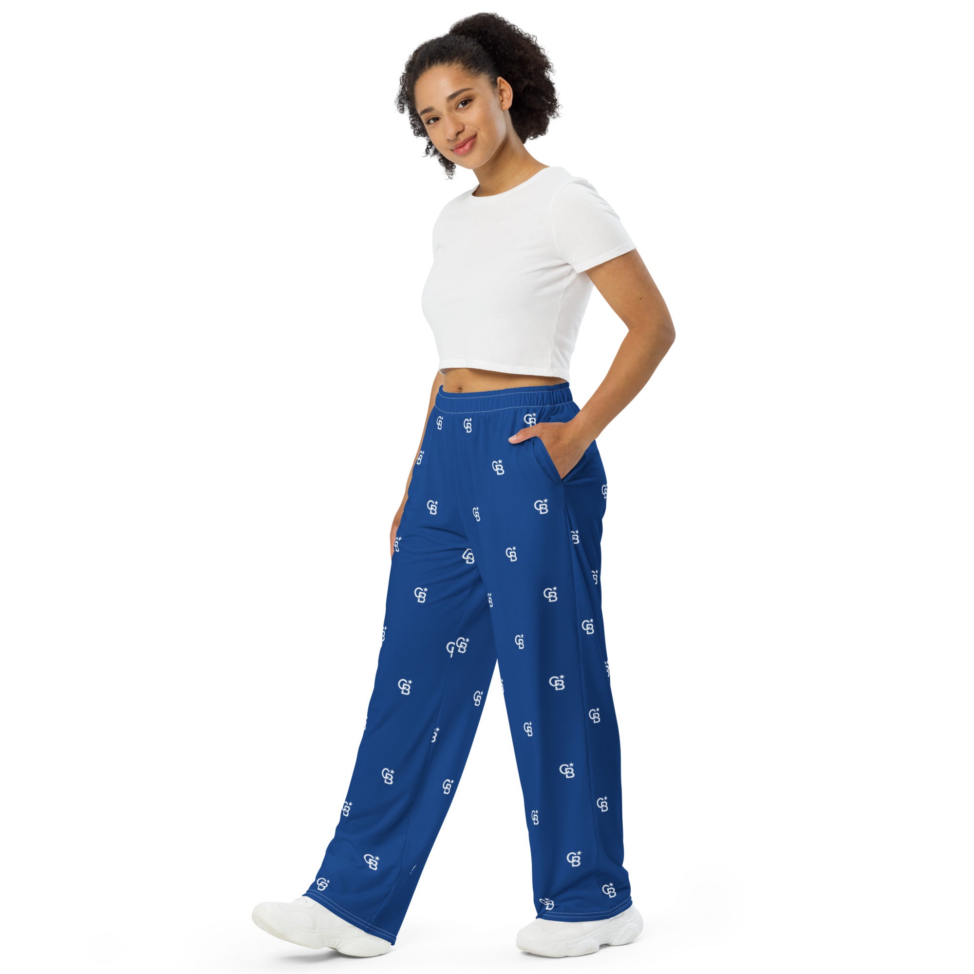 Italian Scroll All-over print unisex selling wide-leg pants