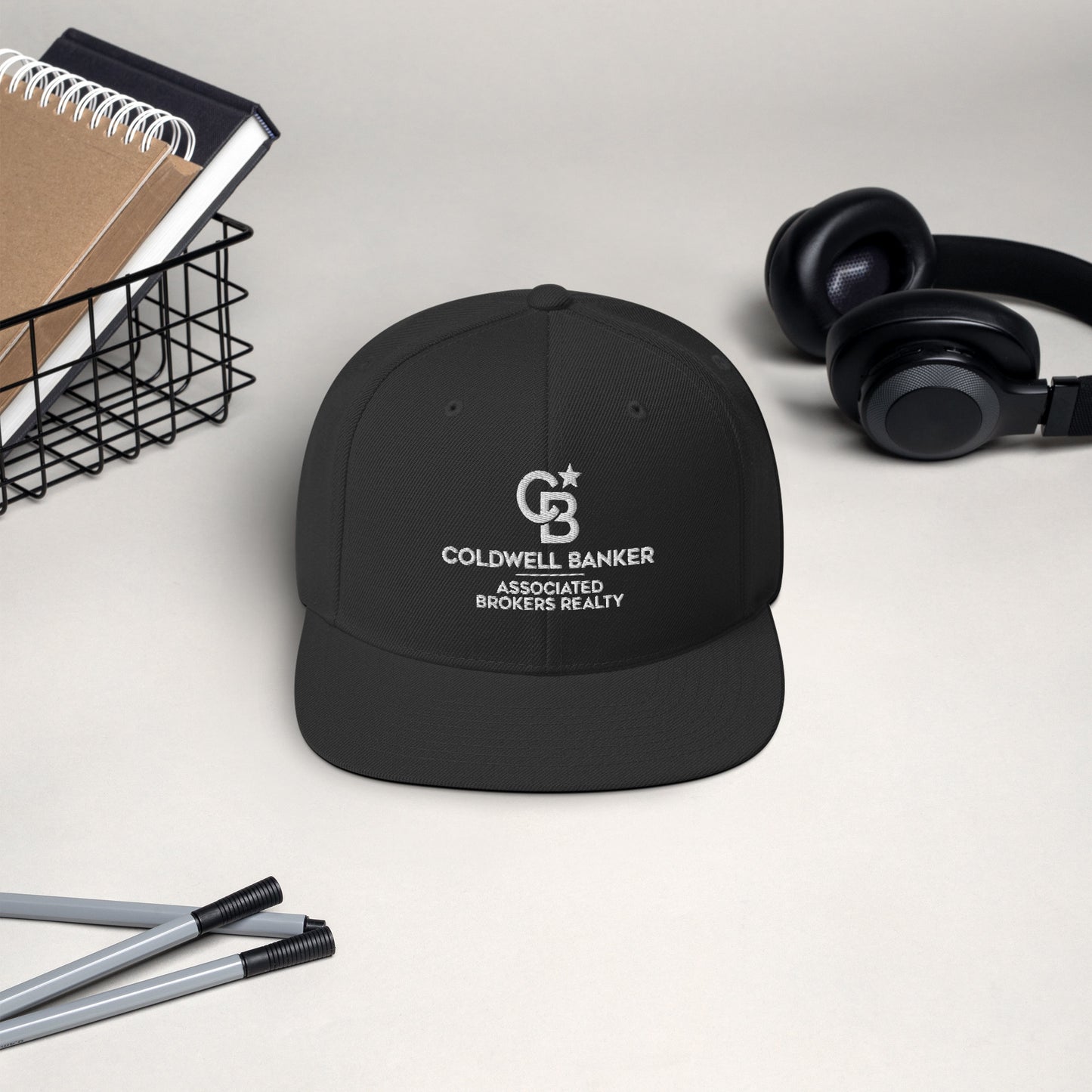 Black CB Snapback Hat