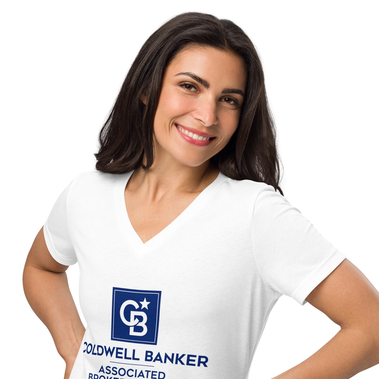 CB BLUE Women’s relaxed v-neck t-shirt